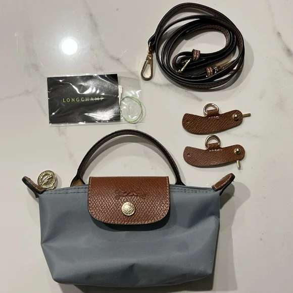 Lonchamp la pliage mini in grey - Picture 5 of 8
